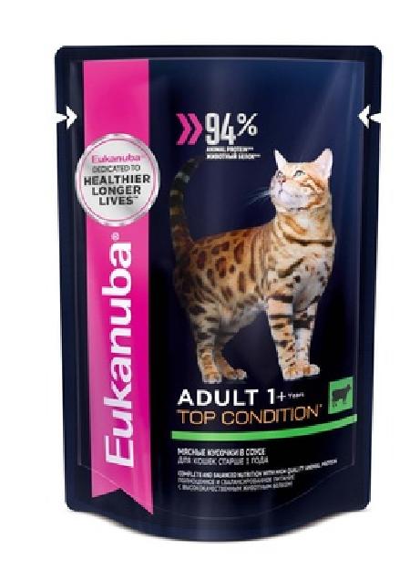 Eukanuba Паучи для кошек с говядиной в соусе (10150833) 0,085 кг 25090