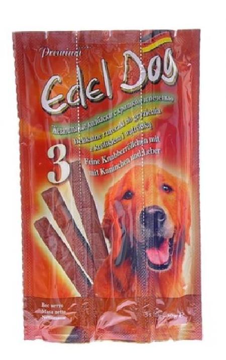 Edel Dog лакомство для собак, колбаски с зайцем и печенью 30 гр