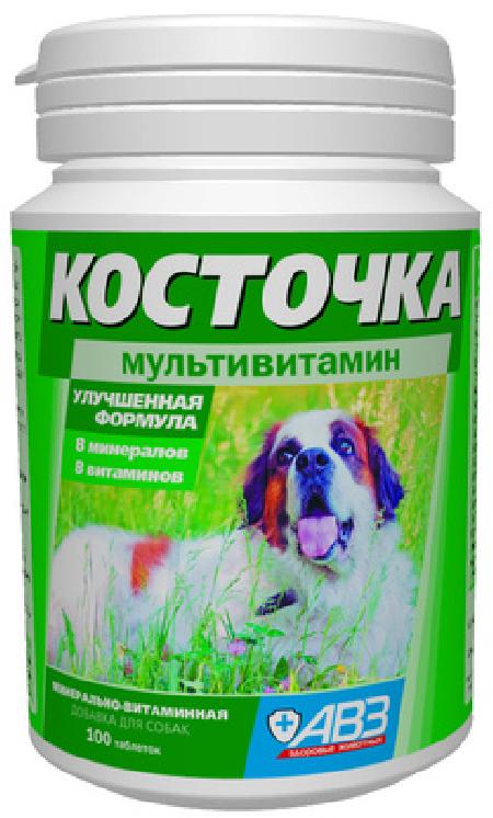 Агроветзащита ВИА Подкормка Косточка Мультивитамин для собак,, 100таб., 0,219 кг