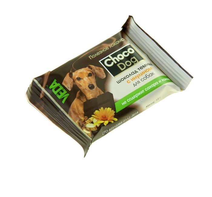            Choco dog 15гр. черный шоколад,полезное лакомство для собак. 140