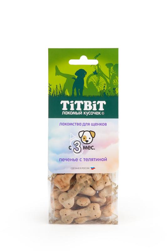TiTBiT Печенье с телятиной для щенков 11478 0,070 кг 44199