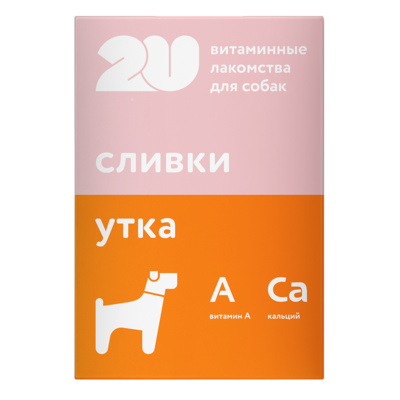 2u Витаминное лакомство для собак Для здоровья зубов и костей, 60 таб., 0,030 кг