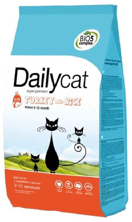 Dailycat корм для котят всех пород, индейка с рисом 400 гр, 4200100668
