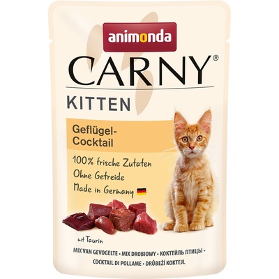 Animonda ВВА Паучи для котят - коктейль из мяса домашней птицы (CARNY KITTEN) 00183075 | Carny Kitten Poultry Cocktail, 0,085 кг 