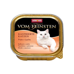 Animonda Консервы  для кастрированных кошек с индейкой и лососем (Vom Feinsten for castrated cats)001/83228, 0,100 кг