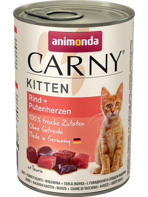 Animonda Консервы для котят с говядиной и сердцем индейки (Carny Kitten) 83489 | Carny Kitten, 0,2 кг 