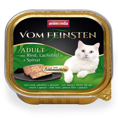 Animonda ВИА Консервы Меню для гурманов с говядиной, филе лосося и шпинатом для кошек (Vom Feinsten Adult) 001/83260, 0,100 кг