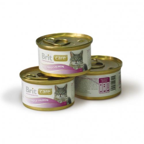 Brit Консервы для кошек с тунцом и лососем (Tuna&Salmon) 100060, 0,080 кг