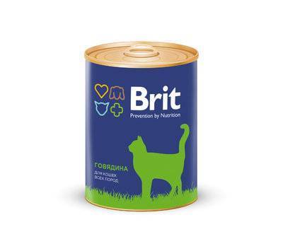 Brit Консервы для кошек BEEF  с говядиной 9457 9457, 0,340 кг
