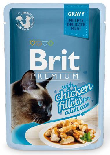 Brit Паучи Premium для кошек кусочки в соусе  из куриного филе 518524 | GRAVY Chiсken fillets, 0,085 кг , 3500100423