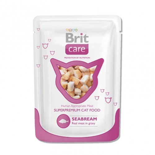 Brit Care Паучи для взрослых кошек Care с морским лещом (White Fish) 101020 0,080 кг 38518