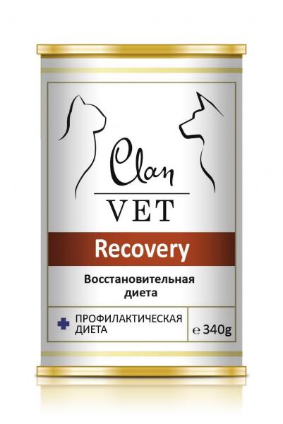 Clan Vet Recovery влажный корм для взрослых кошек всех пород, восстановительная диета 340 гр