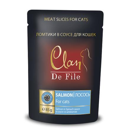Clan De File влажный корм для взрослых кошек всех пород, говядина и цукини в соусе 85 гр, 5700100425