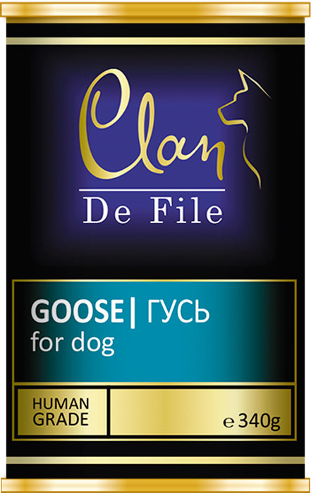 Clan De File влажный корм для взрослых собак всех пород, гусь 340 гр