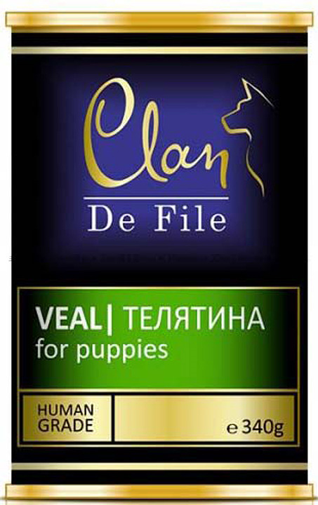    CLAN De File консервы для щенков 340 г Телятина