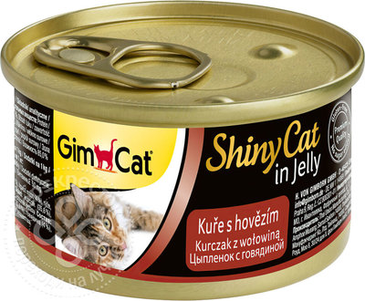 Gimcat Консервы для кошек из цыпленка с говядиной 414928, 0,085 кг 