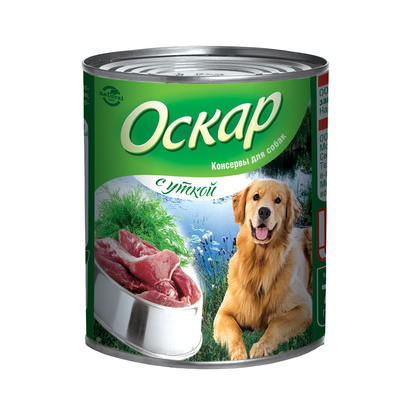 ОСКАР Консервы для собак с Уткой  0,750 кг 42801