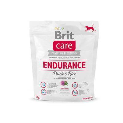 Brit Сухой корм Care Endurance для активных собак всех пород, Утка с рисом 132741 132741, 1 кг 