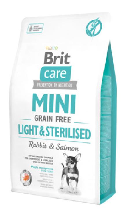 Brit Сухой беззерновой корм Care MINI для собак малых пород с избыточным весом или стерилизованных (Light & Sterilised) 521081, 7,000 кг
