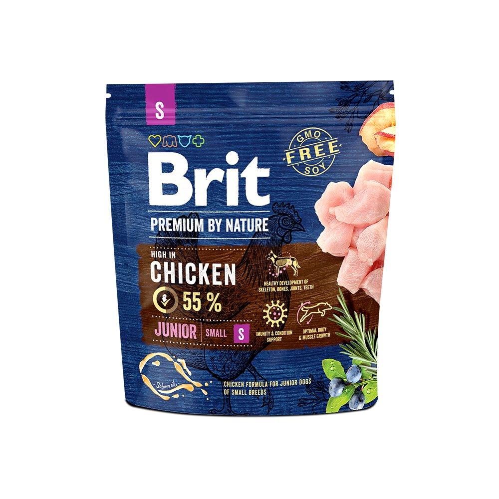 Brit Premium корм для щенков малых пород, курица 1 кг