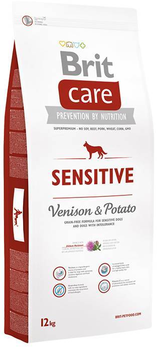 Brit Сухой корм Care для собак с чувствительным пищеварением, оленина с картофелем (Vension), 3,000 кг