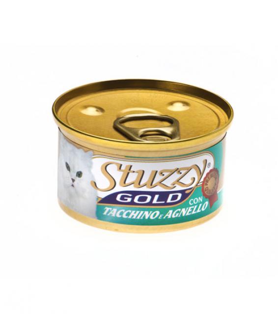 Stuzzy Gold влажный корм для взрослых кошек всех пород, мусс с белой рыбой 85 гр