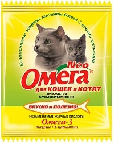 Омега Neo витамины для котят и кошек, таурин + L-карнитин 15 таб