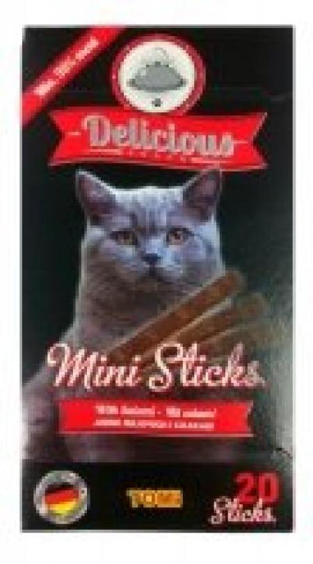 [133.061]  TOMI Delicious Mini Sticks мини палочки для кошек 20х2г, с Ливерной колбасой (уп-7блоков), 133.061