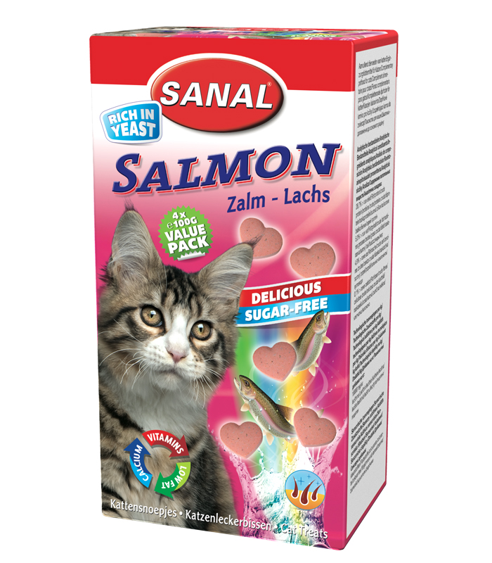 Витаминное лакомство для кошек SANAL SC3305  SALMON 400г, с лососем, 330503, 17100100442