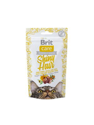 Brit Лакомство для кошек Care для блестящей шерсти (Shiny Hair) 521388 | Shiny Hair, 0,05 кг 