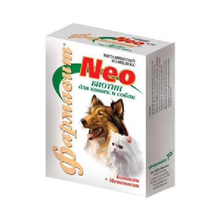 Фармакс Фармавит NEO витамины для кошек и собак с биотином,90 таб. 0,057 кг 19748