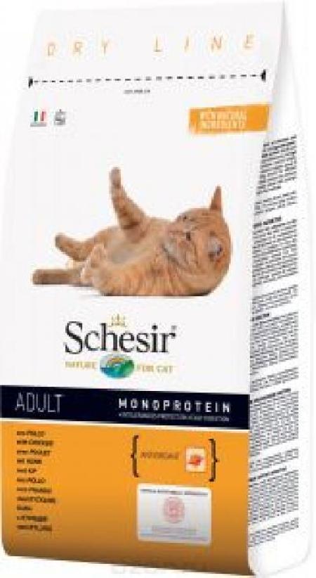 Schesir корм для взрослых кошек всех пород с курицей 10 кг