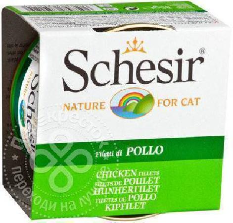 Schesir Консервы для кошек с филе цыпленка С160, 0,085 кг, 21534