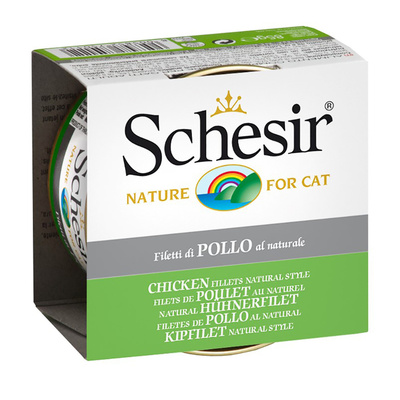 Schesir Консервы для кошек с цыпленком в собственном соку С169 0,085 кг 21385