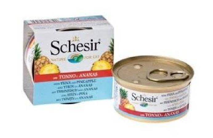 Schesir влажный корм для кошек с тунцом, ананасом и рисом 75 гр, 3200100446