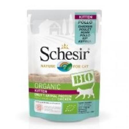 [132.2.С450]  Schesir Bio консервы для котят, курица 85г , 132.2.С450, 5500100446