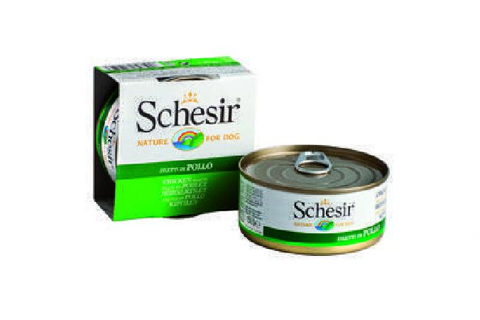Schesir влажный корм для взрослых собак всех пород, цыпленок 150 гр