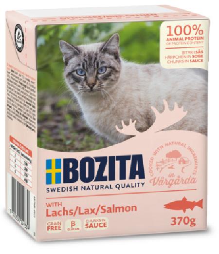 Bozita Кусочки в соусе для кошек с лососем, 0,37 кг 