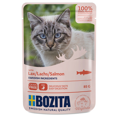 Bozita Кусочки в соусе с лососем для кошек 3614, 0,085 кг , 3400100450