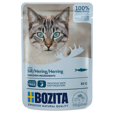 Bozita Кусочки в соусе с сельдью для кошек 3615, 0,085 кг, 42637