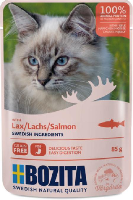 Bozita Кусочки в желе с лососем для кошек 80497 0,085 кг 53472, 4600100450