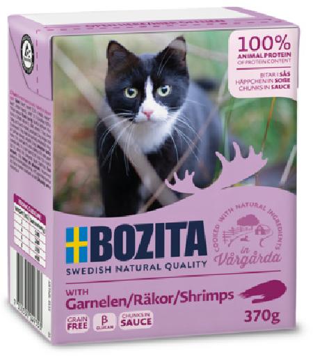 Bozita Кусочки в соусе для кошек с креветками , 0,37 кг , 500100450