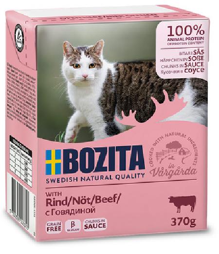 Bozita Кусочки в соусе для кошек с говядиной , 0,37 кг 