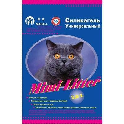 [17.800] Mimi Litter Наполнитель силикагелевый (универсальный) 1,81кг 3,6 л 54780