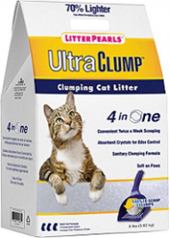 Litter Pearls Ultra Clump силикагелевый комкующийся наполнитель для кошачьих туалетов, белый 3,62 кг