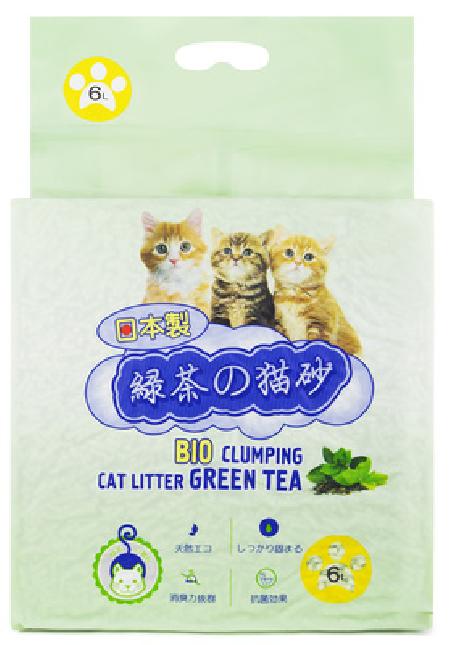 HAKASE AREKKUSU Комкующийся наполнитель Тофу Зеленый чай 6л 2,800 кг 55818