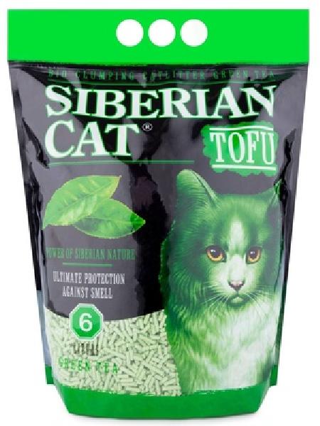Сибирская кошка Комкующийся наполнитель Тофу Зеленый чай 6л 2,800 кг 41726