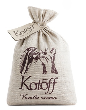 Kotoff Premium ВИА ECO-концепция Комкующийся наполнитель Золотая ваниль (холщовый мешок), 5,000 кг