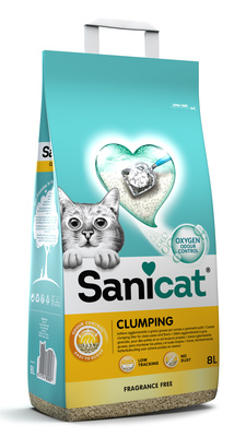 Sani Cat Комкующийся наполнитель с активным кислородом  без аромата (Clumping unscented 10L) PSANCLUN010L31, 8,74 кг 