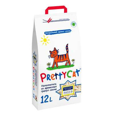 Pretty Cat ВИА см арт 48869 Древесный наполнитель на 110л (Wood Granules), 23,000 кг